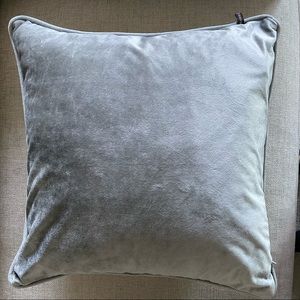 Light Grey/ Silver Velvet Pillow Cover - 20x20